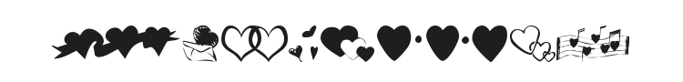 KR Hearts Along Font