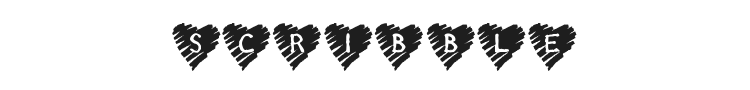 KR Scribble Heart Font Preview