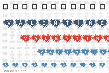 KR Valentine Heart Font