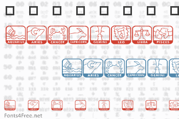 KR Zodiac Dings Font