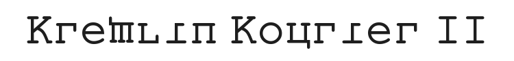 Kremlin Kourier II Font Preview