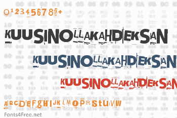 Kuusinollakahdeksan Font