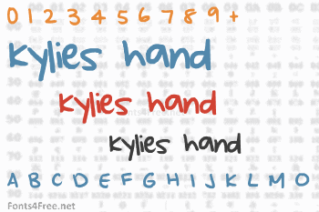 Kylies hand Font