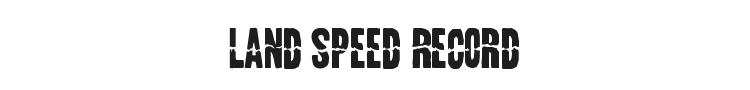 Land Speed Record Font