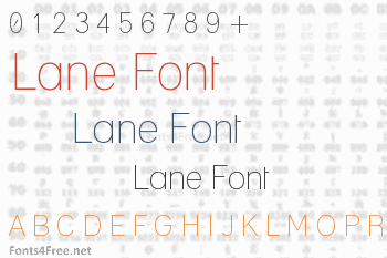 Lane Font