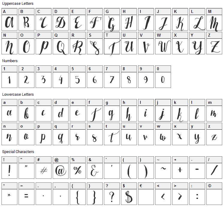 Laser Metal Font Character Map