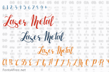 Laser Metal Font