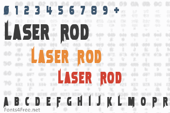 Laser Rod Font