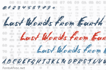 Last Words from Earth Font