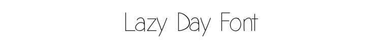 Lazy Day Font