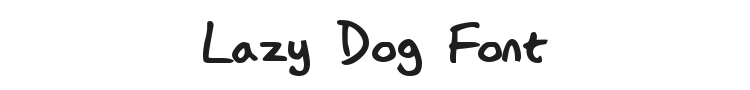 Lazy Dog Font Preview