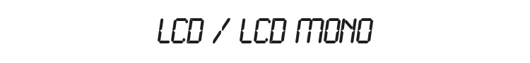 LCD / LCD Mono Font Preview