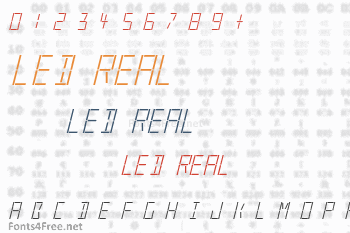 LED Real Font