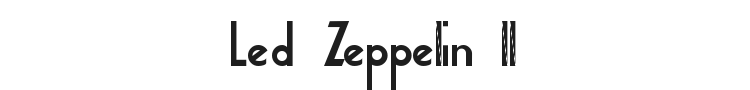 Led Zeppelin II Font Preview