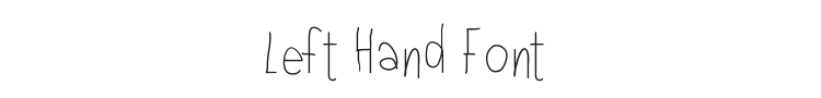 Left Hand Font Preview