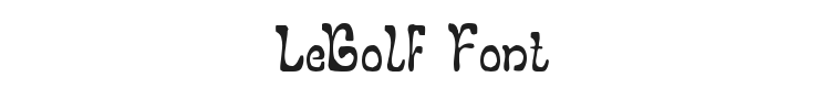 LeGolf Font