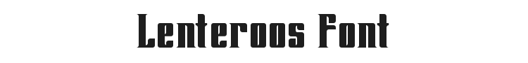 Lenteroos Font Preview