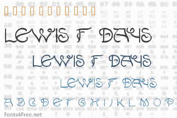 Lewis F. Days 191 Font