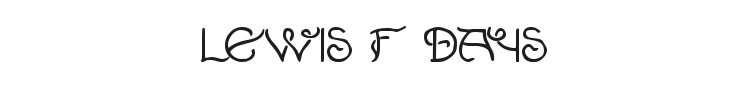 Lewis F. Days 191 Font