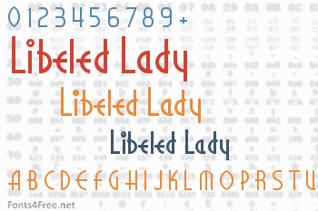 Libeled Lady Font