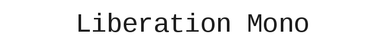 Liberation Mono Font Preview