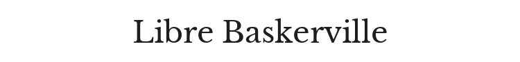 Libre Baskerville Font