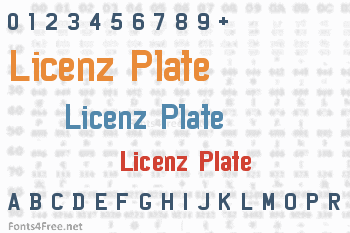 Licenz Plate Font