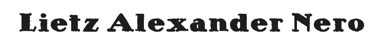 Lietz Alexander Nero Font