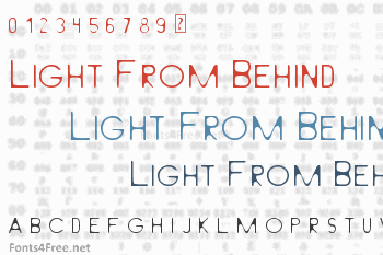 Light From Behind Font