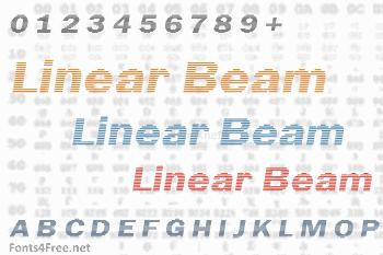 Linear Beam Font