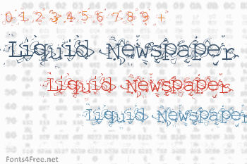 Liquid Newspaper Font
