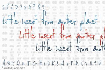 Little Insect from another planet Font