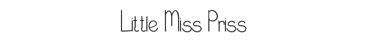 Little Miss Priss Font Preview
