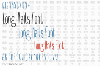 Long Nails Font