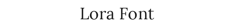 Lora Font