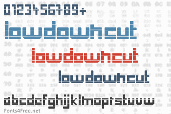 Low Down Cut Font