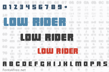 Low Rider Font