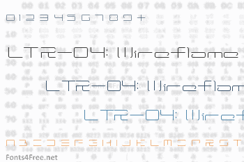 LTR-04: Wireflame Font