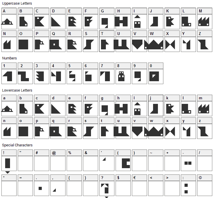 Ludiko Village Font Character Map