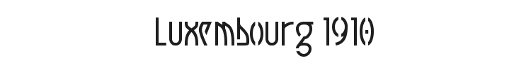 Luxembourg 1910 Font