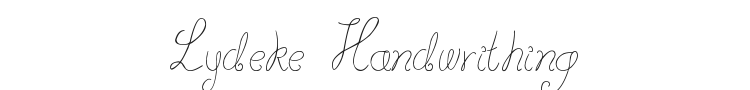 Lydeke Handwrithing Font Preview