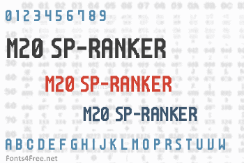 M20 SP-Ranker Font