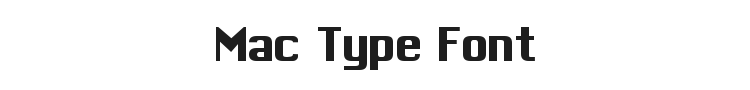 Mac Type Font
