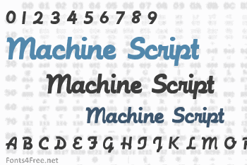 Machine Script Font