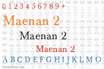 Maenan 2 Font