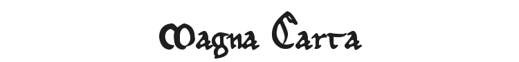 Magna Carta Font Preview