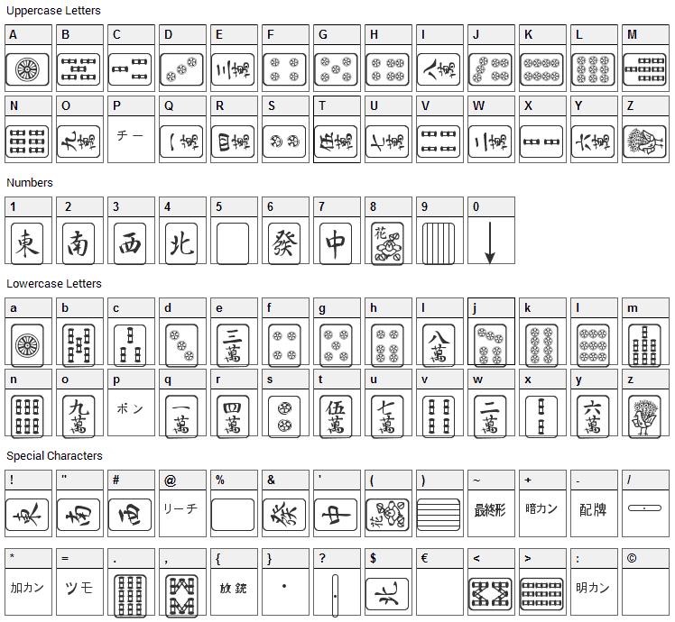 Truetype fonts for making tilings