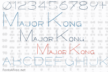 Major Kong Font