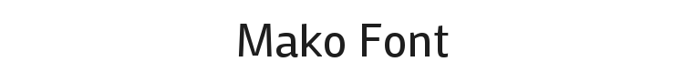 Mako Font Preview