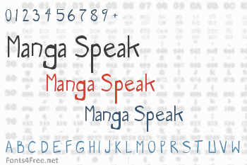 Manga Speak Font